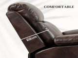 Faux Leather 70&deg Electric Riser Recliner Chair, Dark Brown T3398P343499