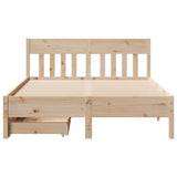 Bed Frame without Mattress 140x200 cm Solid Wood Pine 3301866
