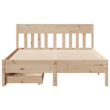 Bed Frame without Mattress 140x200 cm Solid Wood Pine 3301866