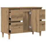 Sink Cabinet Artisan Oak 80x33x60 cm Engineered Wood 857127