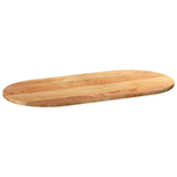 Table Top Light Brown 100x50x2 cm Solid Wood Oak Oval 4009070
