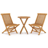 3 Piece Garden Dining Set Solid Wood Teak 3087190
