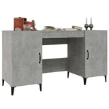 Desk Concrete Grey 140x50x75 cm Engineered Wood 812775