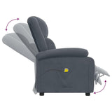 Massage Chair Dark Grey Velvet 342411