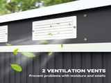 7 x 4ft Galvanised Steel Garden Shed, with Foundation Kit - Dark Grey T3398P377640