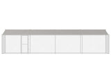 Dog Cage with Roof Silver 800 x 200 x 256 cm Steel and PE 3368303