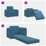 Sofa Bed Blue 98 x 71 x 83 cm Velvet 4106665