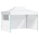 Professional Folding Party Tent with 3 Sidewalls 280x410x315 cm Steel White 48899