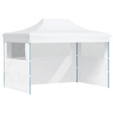 Professional Folding Party Tent with 3 Sidewalls 280x410x315 cm Steel White 48899