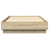 Bed Frame with LED Sonoma Oak 80 x 200 cm Engineered Wood 8009004