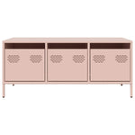 ZNTS Coffee Table Pink 101.5x50x43.5 cm Cold-rolled Steel 851269