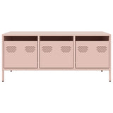 ZNTS Coffee Table Pink 101.5x50x43.5 cm Cold-rolled Steel 851269