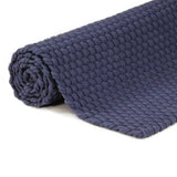 Rug Rectangular Navy Blue 180x250 cm Cotton 345128
