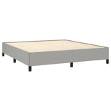 Bed Frame without Mattress Light Grey Super King Fabric 349860
