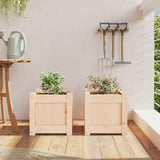 ZNTS Garden Planters 2 pcs Solid Wood Pine 837395