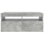 TV Cabinet with LED Lights Concrete Grey 90x35x40 cm 804386