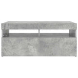 TV Cabinet with LED Lights Concrete Grey 90x35x40 cm 804386