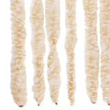 Fly Curtain Beige and White 100x200 cm Chenille 377343