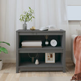 Book Cabinet Grey 80x35x68 cm Solid Wood Pine 821676
