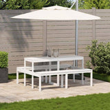 Picnic Table White 160x134x75 cm Solid Wood Pine 832563