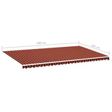 Replacement Fabric for Awning Orange and Brown 6x3.5 m 311964