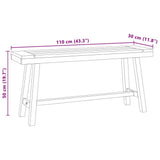 340743 Bench 110 cm Solid Wood Teak