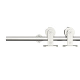 Sliding Door Hardware Kit 200 cm Stainless Steel Silver 4009691