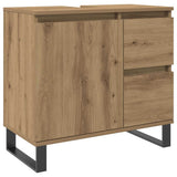 Bathroom Sink Cabinet Artisan Oak 65x33x60 cm Engineered Wood 857230