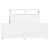 Bed Frame without Mattress White 160x200 cm Solid Wood Pine 3306454