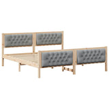 Bed Frame Light Grey 160 x 200 cm Solid Pine Wood 3394278