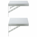 Wall Shelves 2 pcs 50x30 cm Silver Stainless Steel 3214509