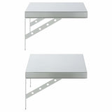 Wall Shelves 2 pcs 50x30 cm Silver Stainless Steel 3214509