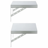 Wall Shelves 2 pcs 50x30 cm Silver Stainless Steel 3214509