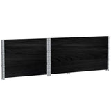 Pallet Collars 3 pcs Black 120x80 cm Solid Wood Pine 3295367