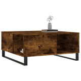 Coffee Table Smoked Oak 80x80x36.5 cm Engineered Wood 830793