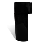 ZNTS Ceramic Stand Bathroom Sink Basin Faucet/Overflow Hole Black Round 141943