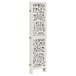 Room Divider 5 Panels White Solid Wood Paulownia 358741