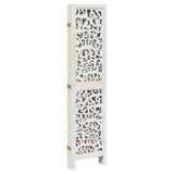 Room Divider 5 Panels White Solid Wood Paulownia 358741