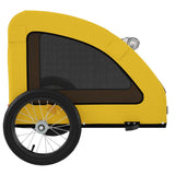 Pet Bike Trailer Yellow Oxford Fabric and Iron 93959