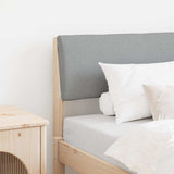 Upholstered Headboard Light Grey 80 cm Solid Pine Wood 879144