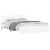 Bed Frame White Engineered wood 140x200 cm Durable Bed Frame 3207483