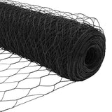 Fence with Posts Grey 0.6 x 10 m PVC-coated steel 3352772