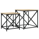 Nesting Coffee Tables 2 pcs Sonoma Oak Engineered Wood 838944