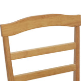 Dining Chair 2 pcs Natural and Light Solid Rubber Wood 42020494