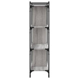 Bookcase 4-Tier Grey Sonoma 76x32x123 cm Engineered Wood 833938