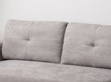 Linen-Look 'L' Storage Sofa Bed - Light Grey T3398P377950