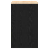 ZNTS Garage Storage Cabinet Black 60x51x85 cm Solid Wood Pine 860572