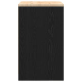 Garage Storage Cabinet Black 60x51x85 cm Solid Wood Pine 860572