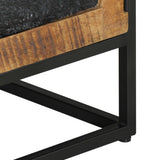 TV Cabinet 110x30x40 cm Solid Wood Mango and Iron 353889