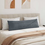 Sofa Pillows 2 pcs Dark Grey 145 x 40 cm Corduroy Fabric 42013843